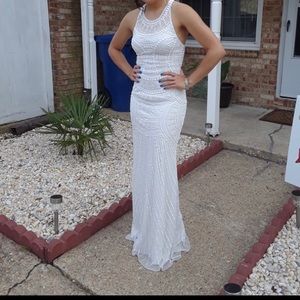 White prom dress
